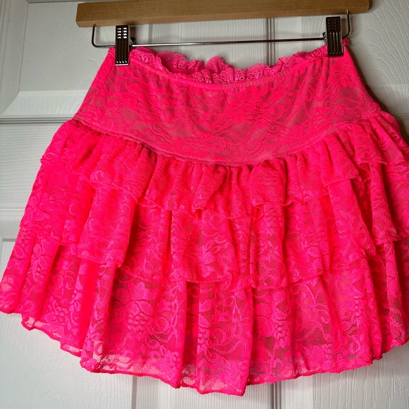 2 Piece Lace Mini Skirt Sheer Mesh Tube Top🫦 - Picture 2 of 8